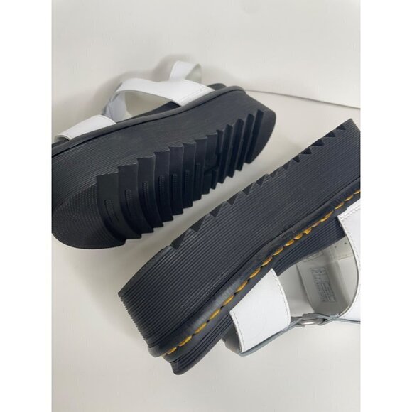 Doc Dr. Martens Francis WHite Leather Strap Platform Sandal EU 42 US 10 New - Picture 6 of 7